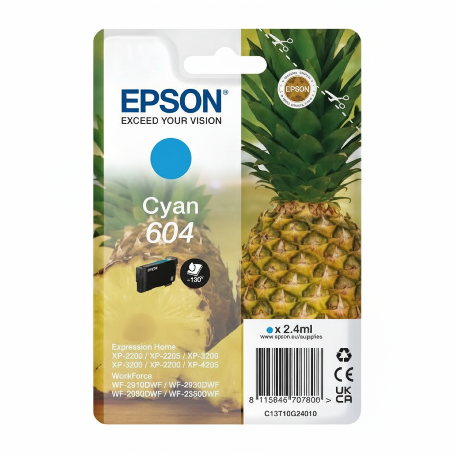 Tusz Oryginalny Epson 604 (C13T10G24010) (Błękitny)