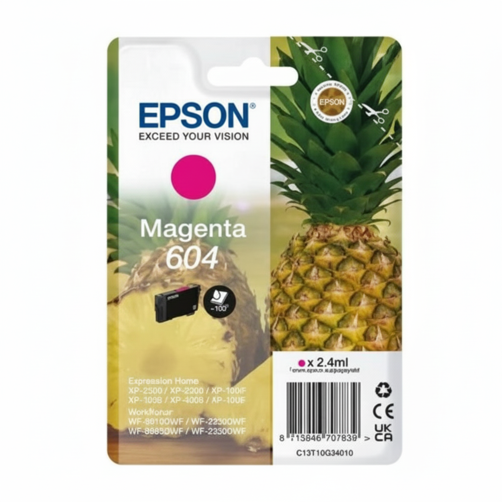 Tusz Oryginalny Epson 604 (C13T10G34010) (Purpurowy)