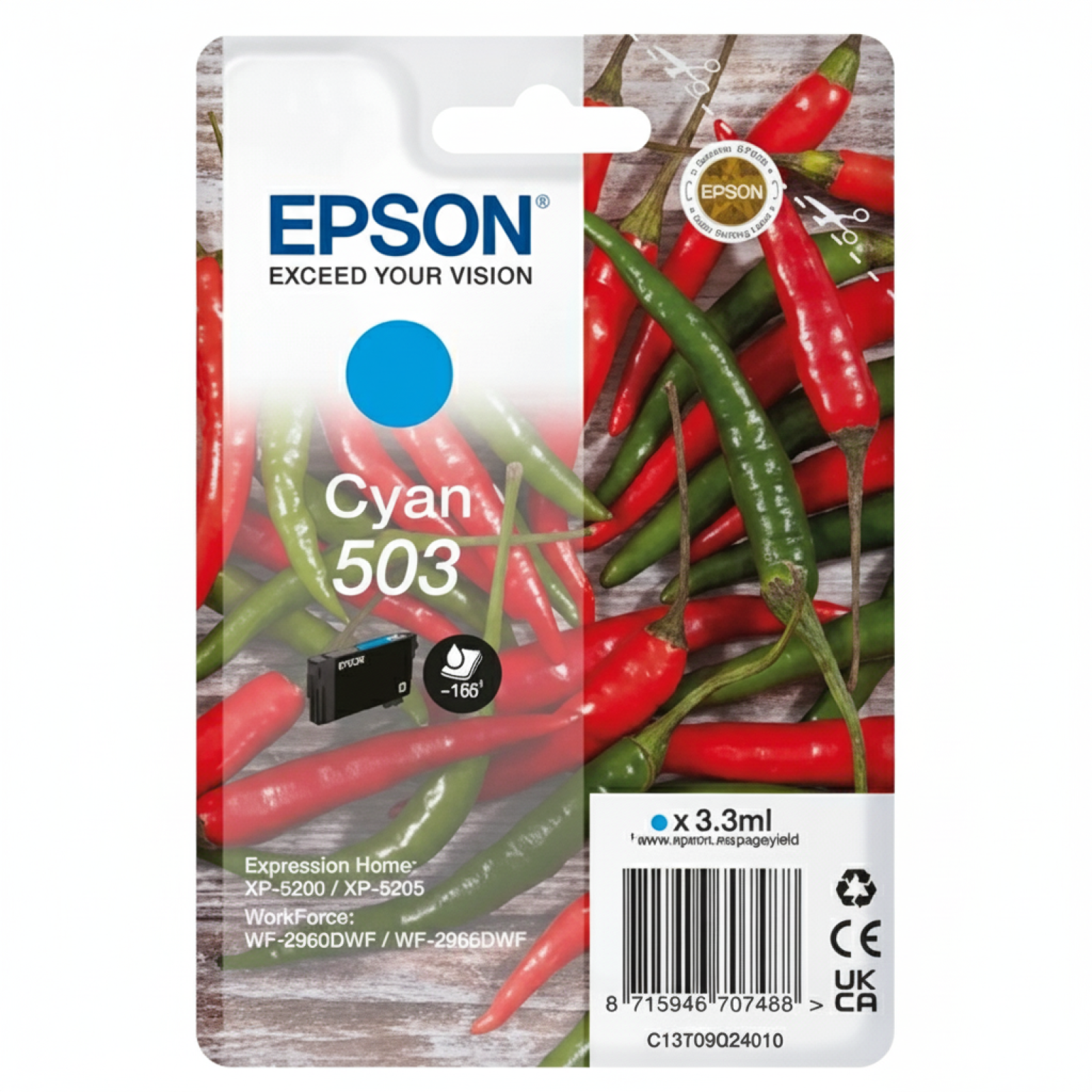 Tusz Oryginalny Epson 503 (C13T09Q24010) (Błękitny)