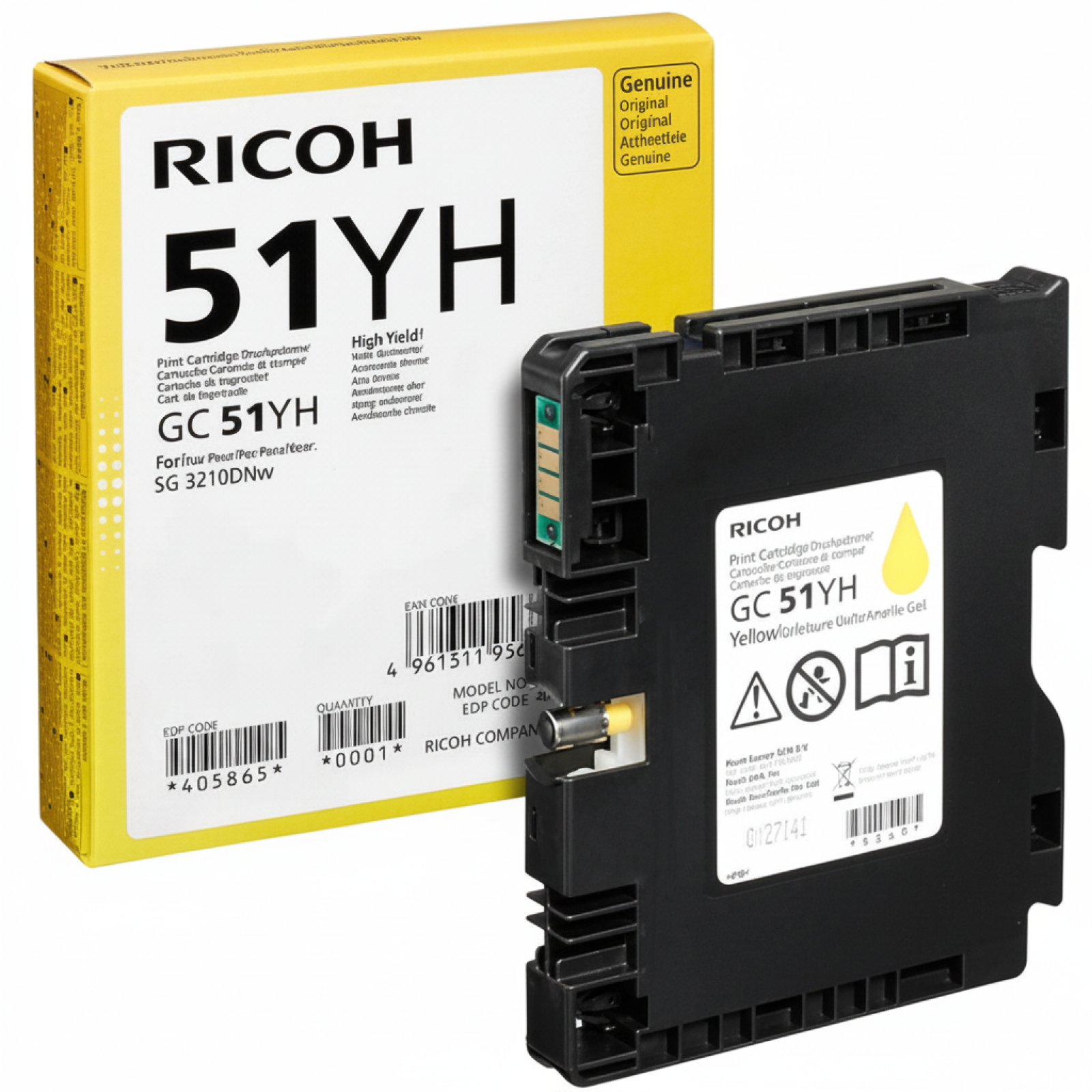 Tusz Oryginalny Ricoh GC-51YH (405865) (Żółty)