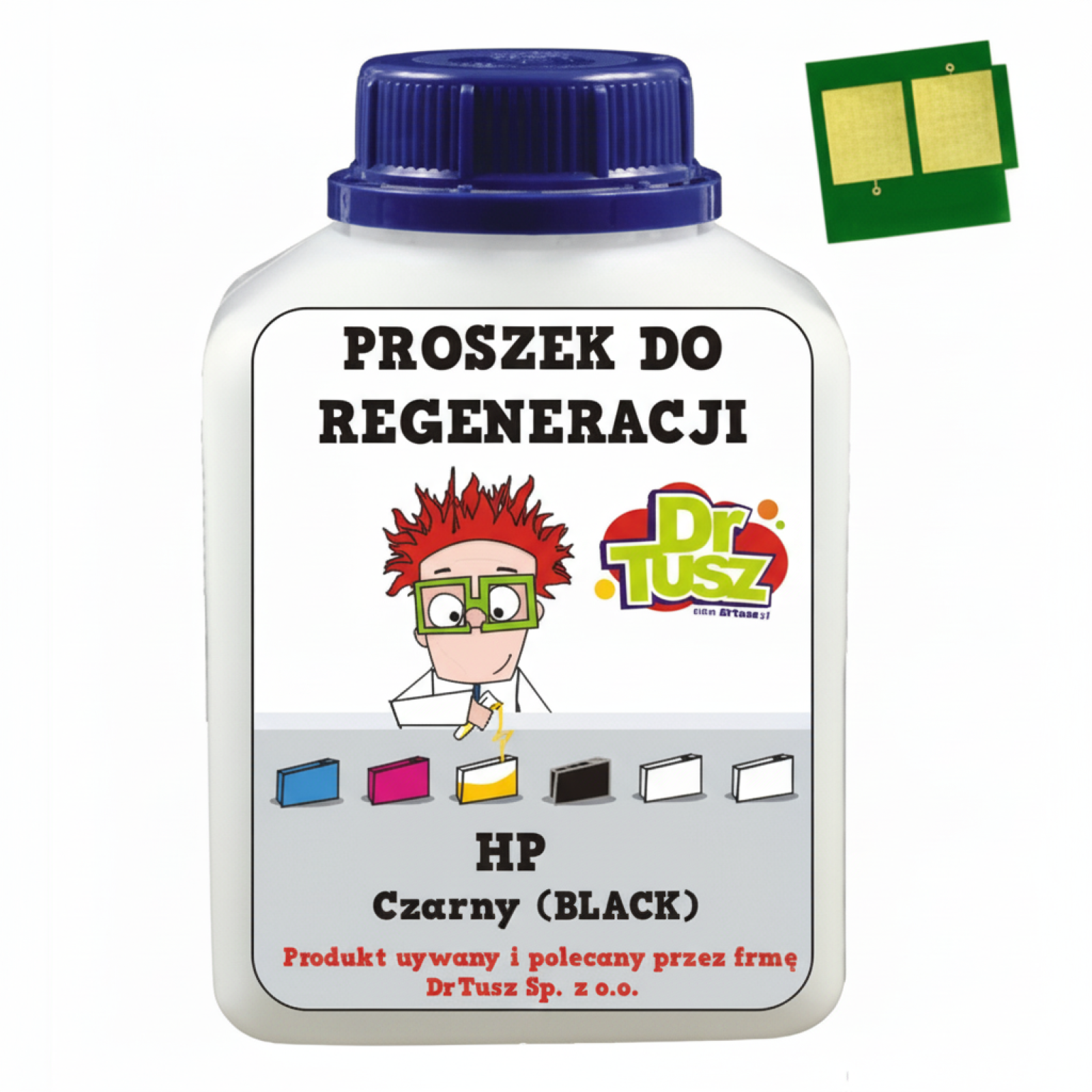 Proszek + Chip do regeneracji wkładu HP 125A (CB540A) (Czarny)