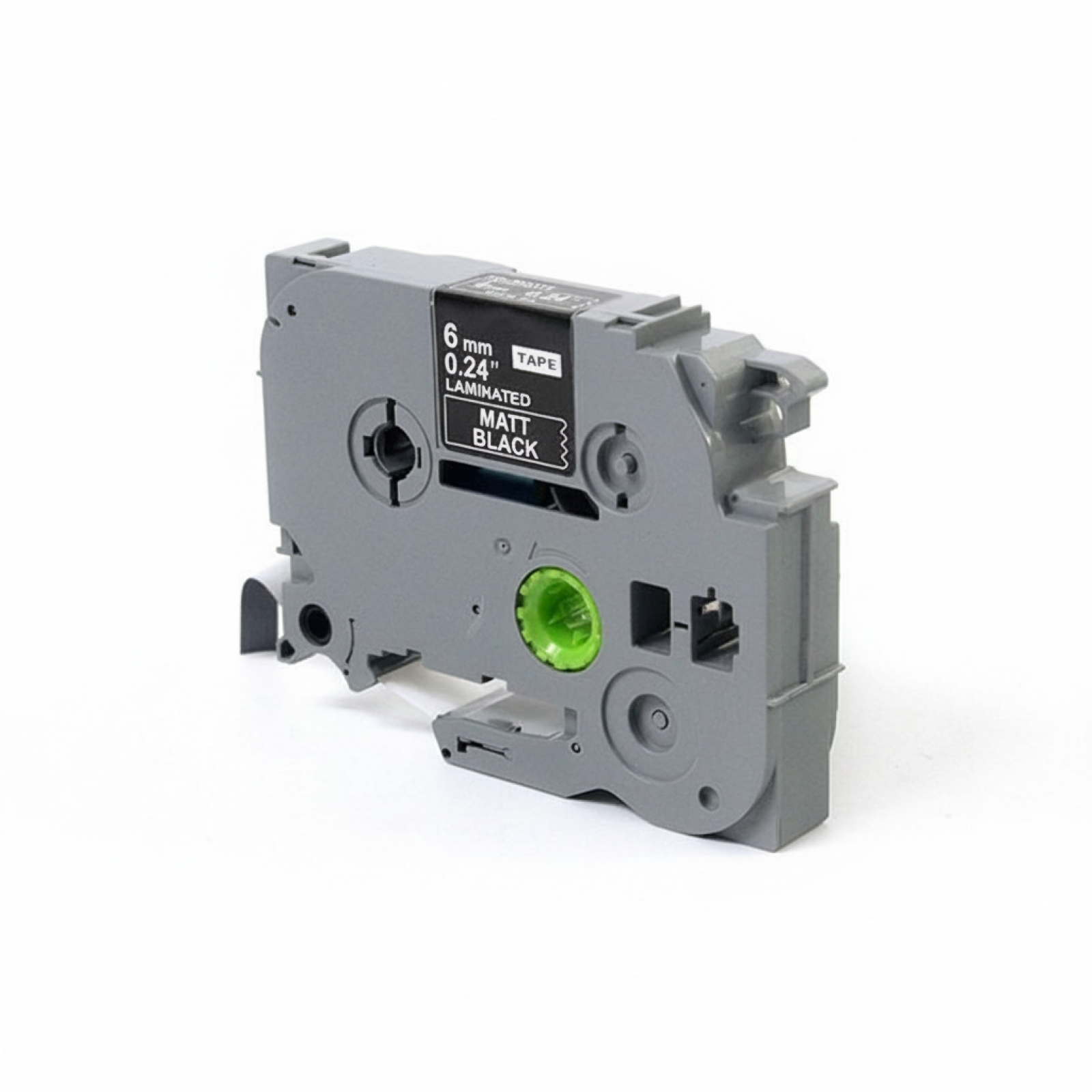 Taśma Zamiennik TZe-MQ315 do Brother (TZe-MQ315) (Czarny matowy) (6 mm, 8 m, Czarna matowa, Biały)