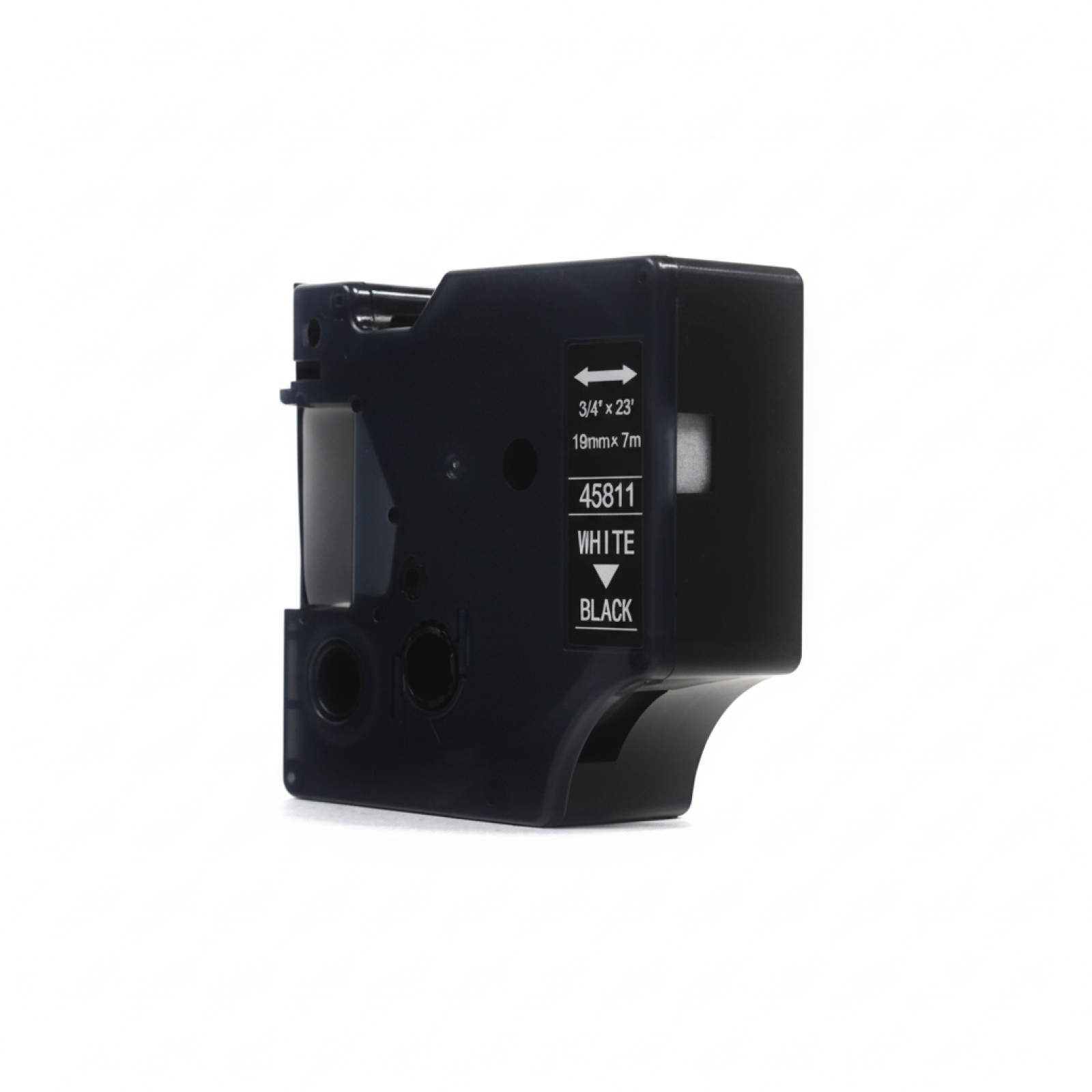 Taśma Zamiennik D1-45811 do DYMO (D1-45811) (Czarny) (19 mm, 7 m, Czarna, Biały)