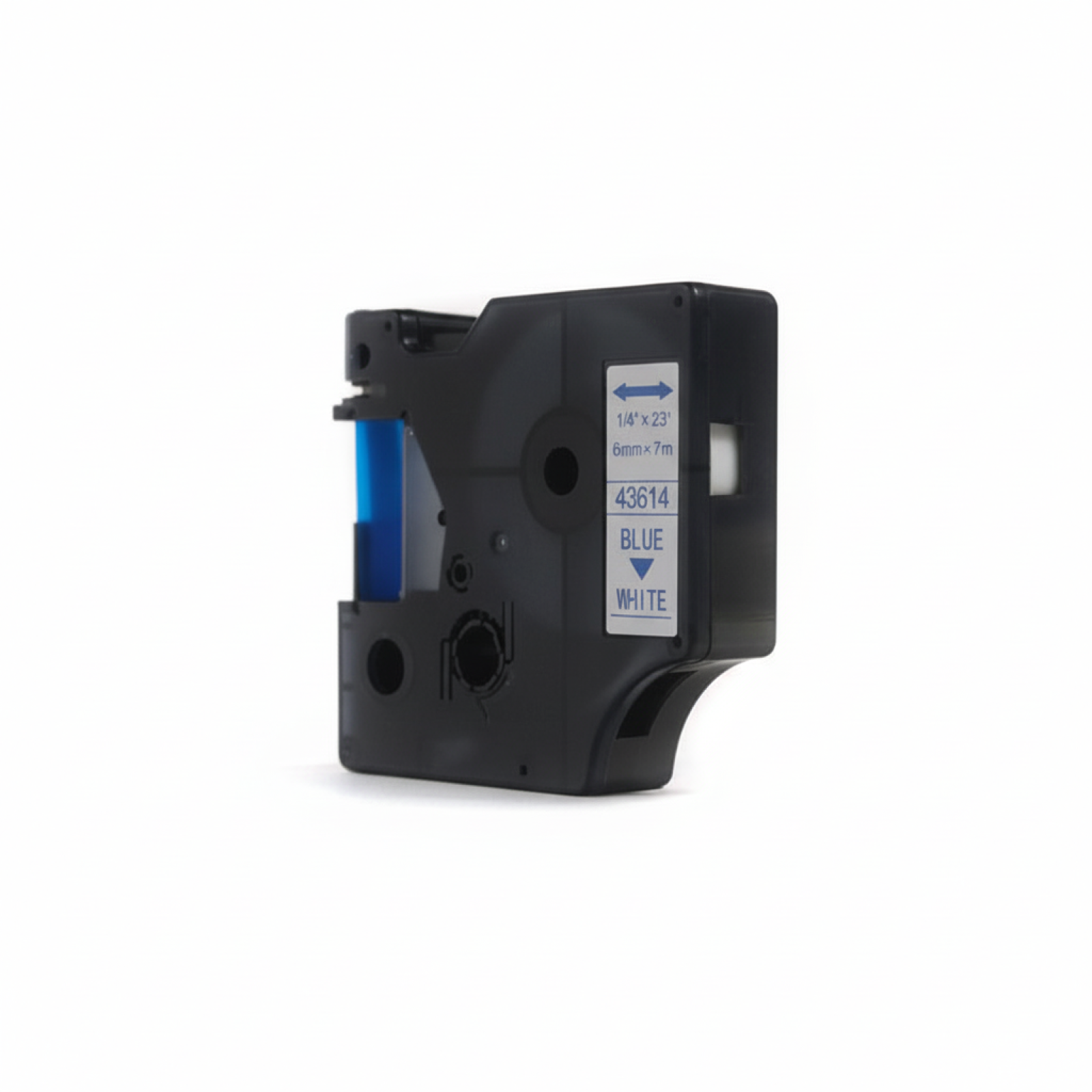 Taśma Zamiennik D1-43614 do DYMO (D1-43614) (Biały) (6 mm, 7 m, Biała, Niebieski)