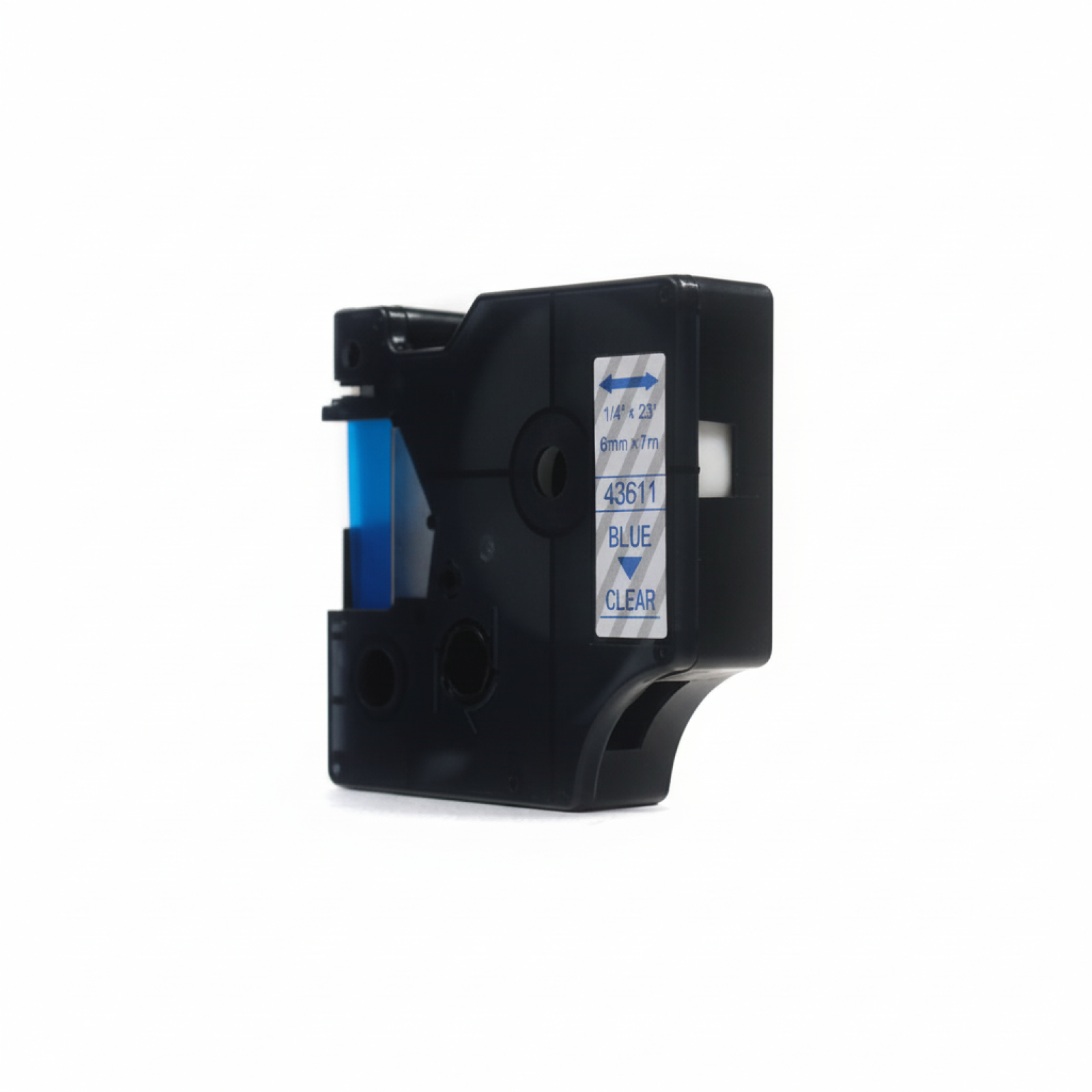 Taśma Zamiennik D1-43611 do DYMO (D1-43611) (Przezroczysty) (6 mm, 7 m, Przezroczysta, Niebieski)