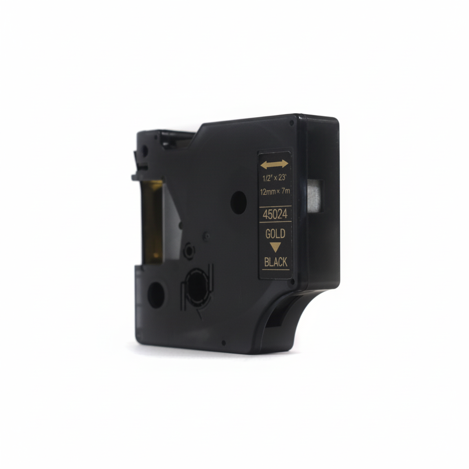 Taśma Zamiennik D1-45024 do DYMO (D1-45024) (Czarny) (12 mm, 7 m, Czarna, Złoty)