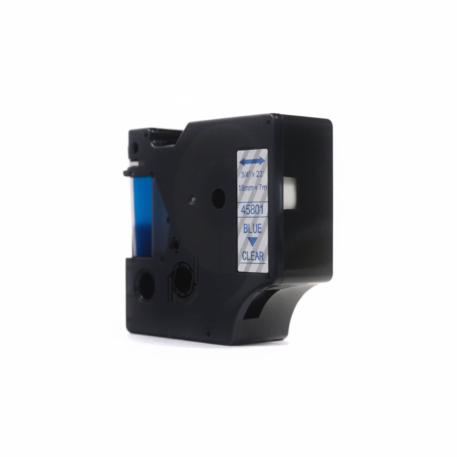 Taśma Zamiennik D1-45801 do DYMO (D1-45801) (Przezroczysty) (19 mm, 7 m, Przezroczysta, Niebieski)