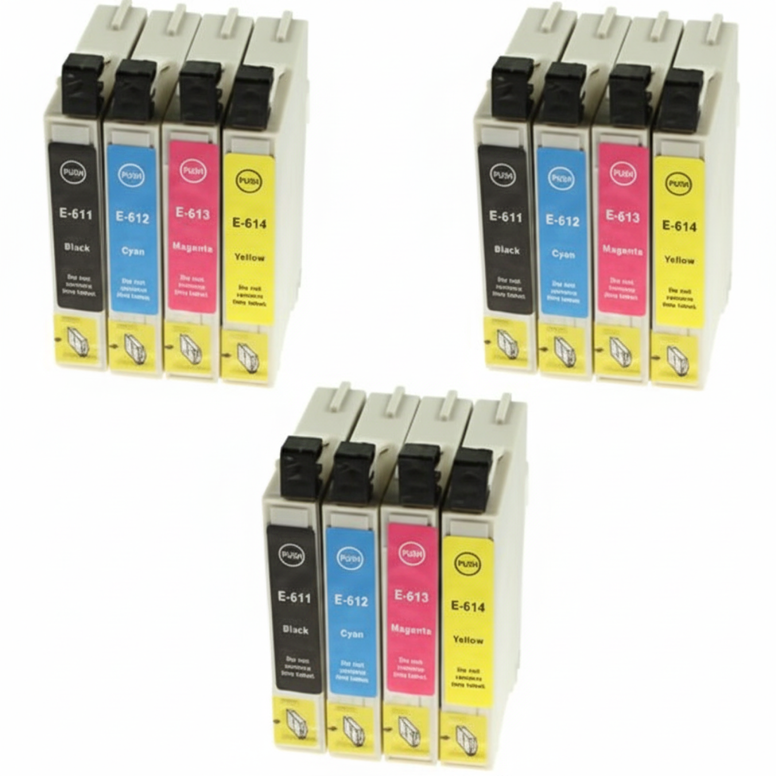 3x Tusze Zamienniki T0615 do Epson (C13T06154010) (komplet)