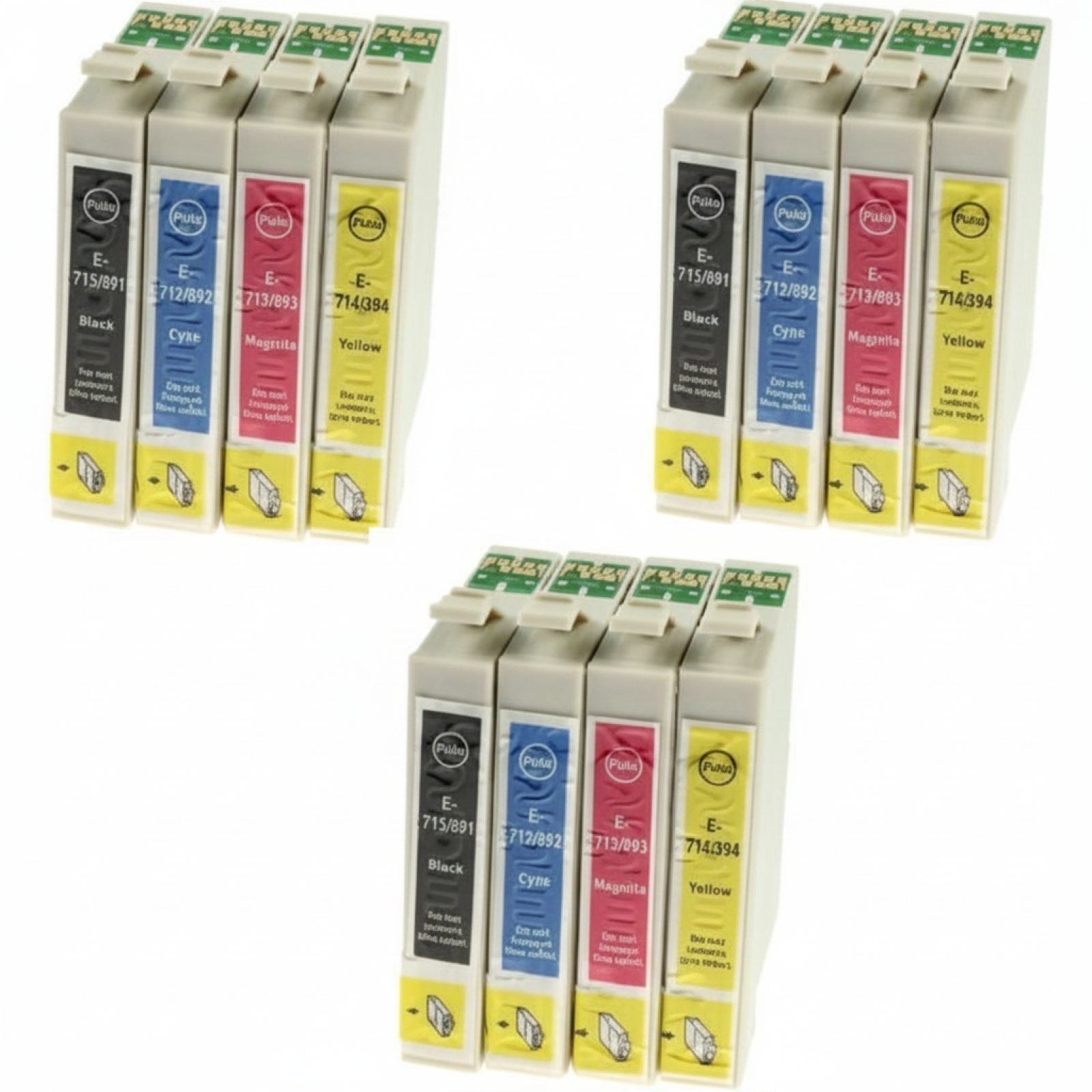 3x Tusze Zamienniki T0715 do Epson (C13T07154010) (komplet)