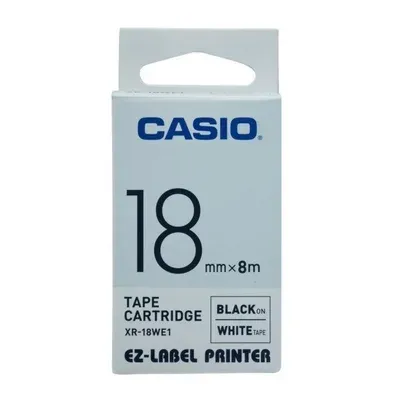 Taśma Barwiąca Oryginalna Casio XR-18WE1 (XR18WE1) (Biały) (18 mm, 8 m)