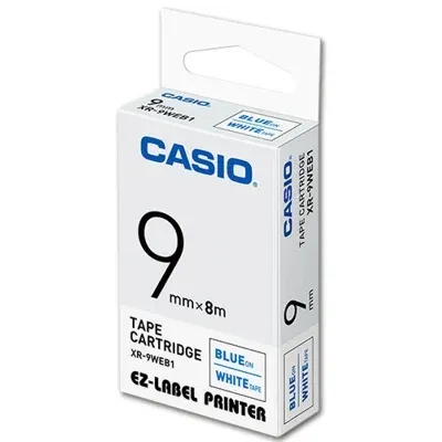 Taśma Barwiąca Oryginalna Casio XR-9WEB1 (XR9WEB1) (Biały) (9 mm, 8 m)