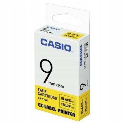 Taśma Barwiąca Oryginalna Casio XR-9YW1 (XR9YW1) (Żółty) (9 mm, 8 m)